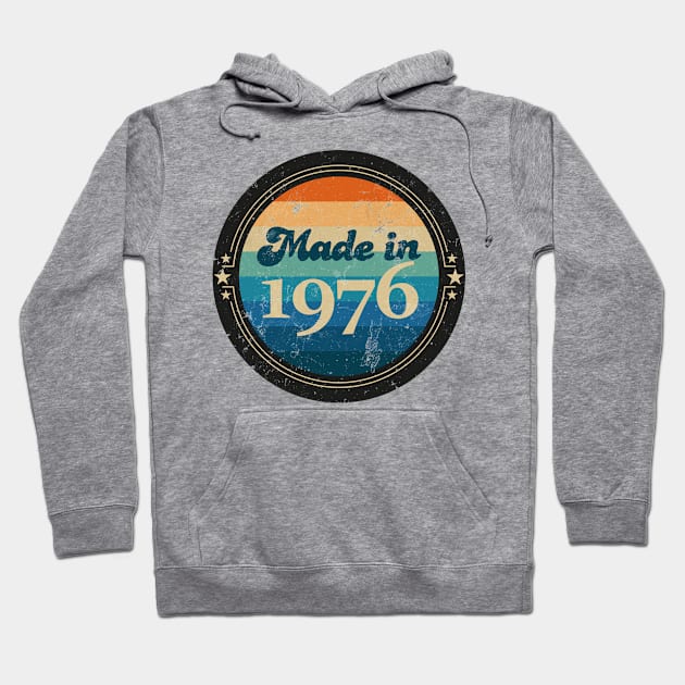 Retro Vintage Made In 1976 Hoodie by Jennifer